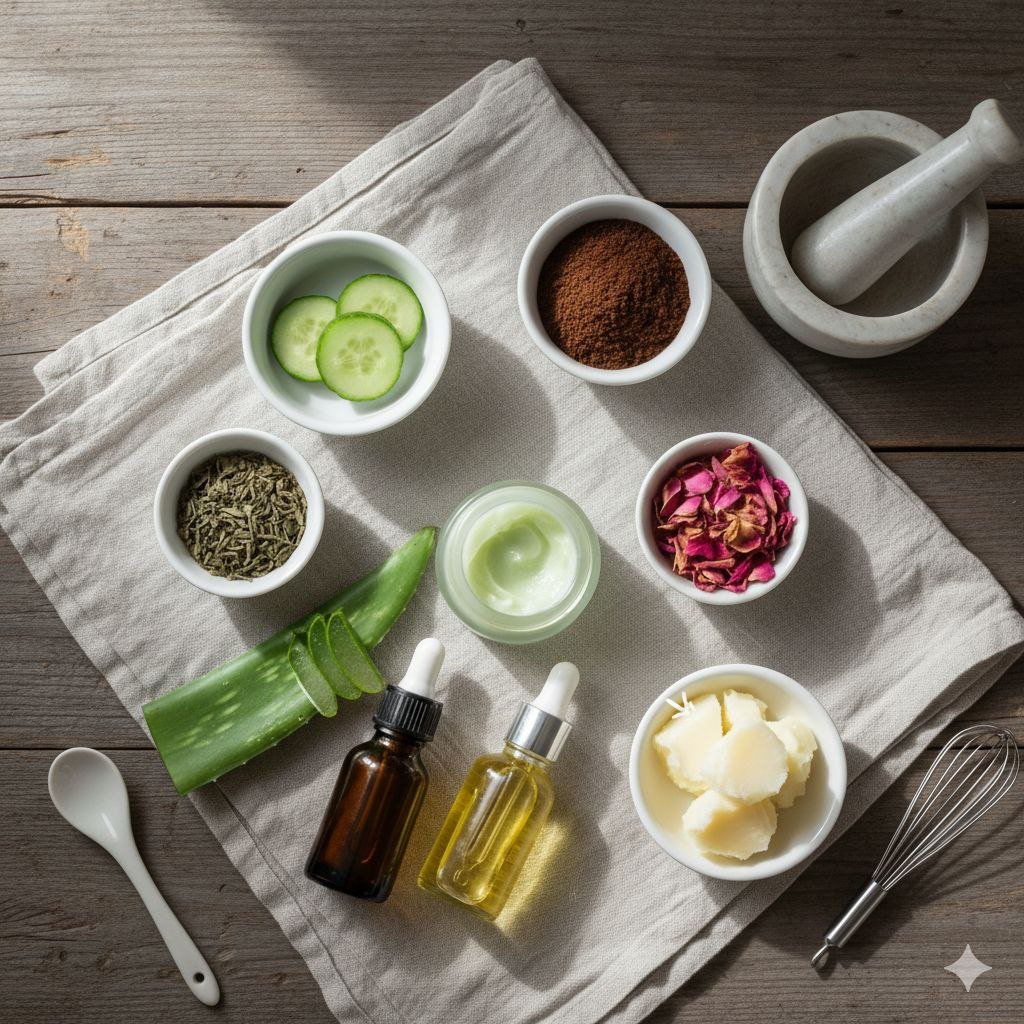 Guía de Ingredientes Naturales para tu Contorno de Ojos Casero