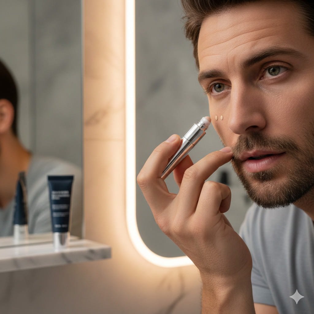Maquillaje Invisible para Hombres: 5 Pasos para Cubrir Ojeras sin que se Note.