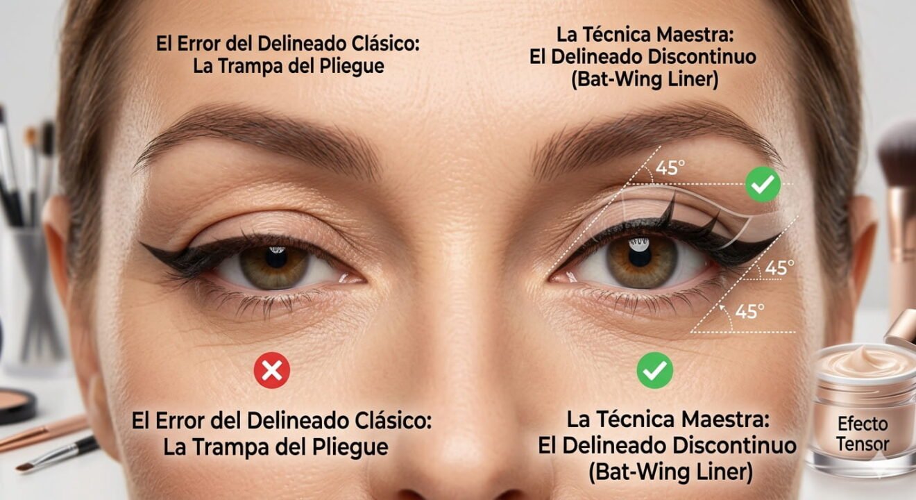 El Nuevo Párpado Caído: La Técnica de Delineado que Engaña al Desgaste del Tiempo.