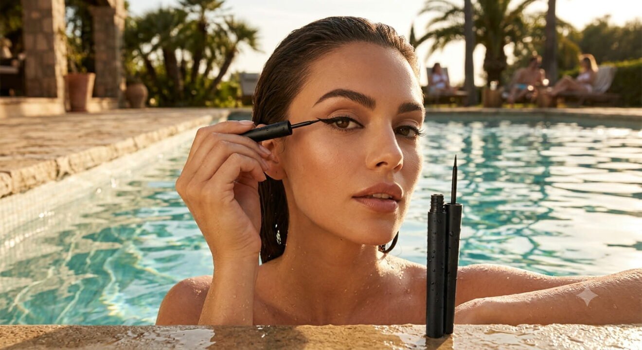 Delineado en Días de Piscina: Maquillaje Resistente al Cloro y al Agua Salada.