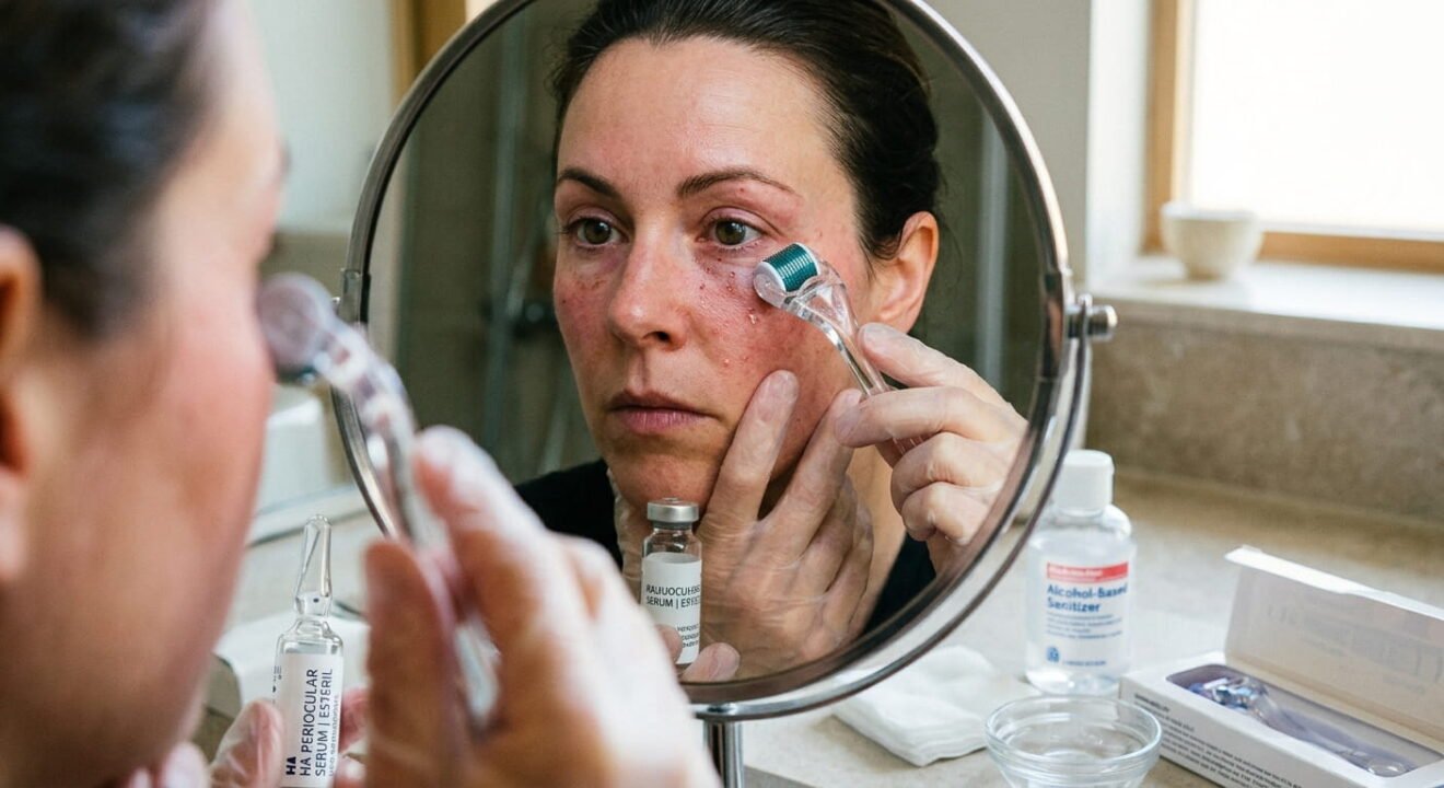 El Fenómeno del Tweakment: Microneedling Casero para el Contorno y Precauciones.